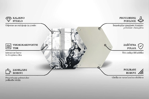 Glas Herdabdeckplatte Tintenabstraktion
