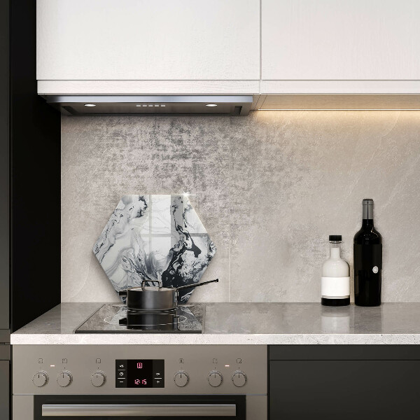 Glas Herdabdeckplatte Tintenabstraktion