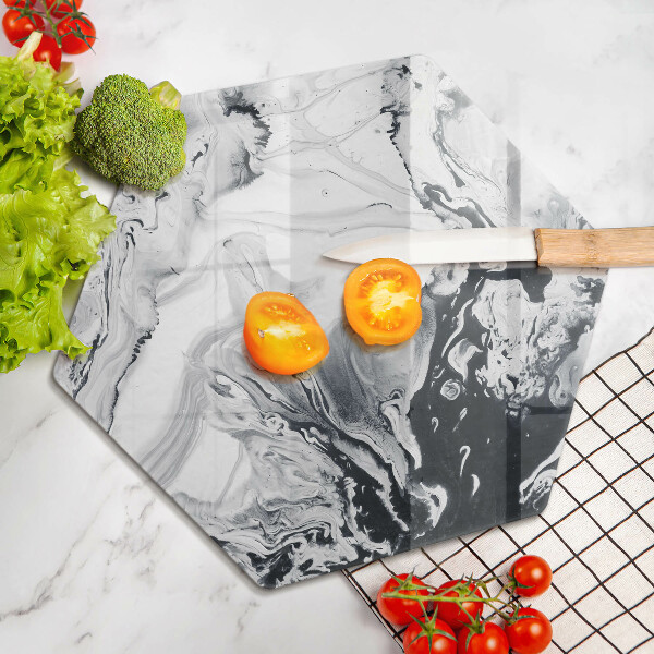 Glas Herdabdeckplatte Tintenabstraktion