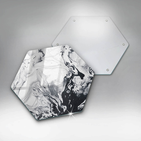 Glas Herdabdeckplatte Tintenabstraktion