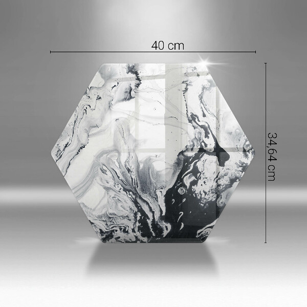 Glas Herdabdeckplatte Tintenabstraktion