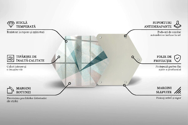 Glas Herdabdeckplatte Scharfe Abstraktion