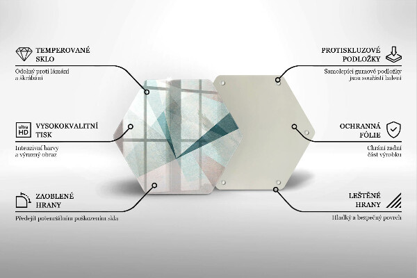 Glas Herdabdeckplatte Scharfe Abstraktion