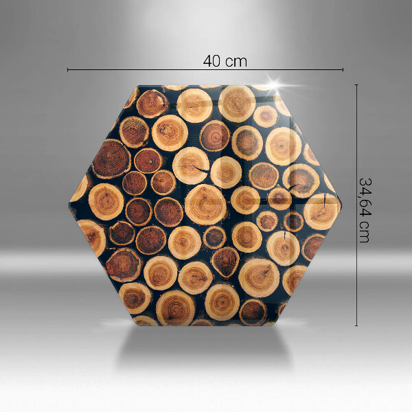Glas Herdabdeckplatte Baumstümpfe aus Holz