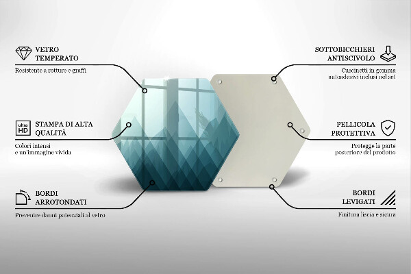 Glas Herdabdeckplatte Abstrakte Berge