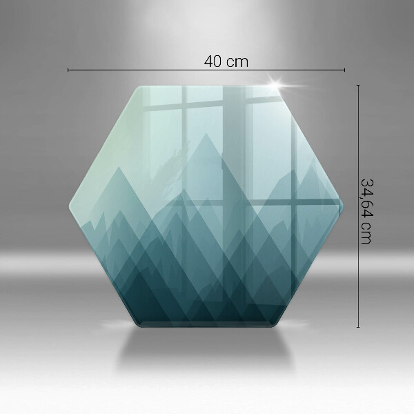 Glas Herdabdeckplatte Abstrakte Berge