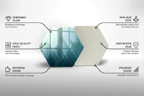 Glas Herdabdeckplatte Abstrakte Berge