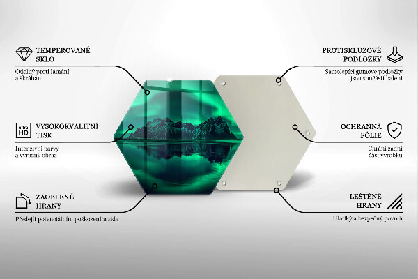 Glas Herdabdeckplatte Nordlichtlandschaft