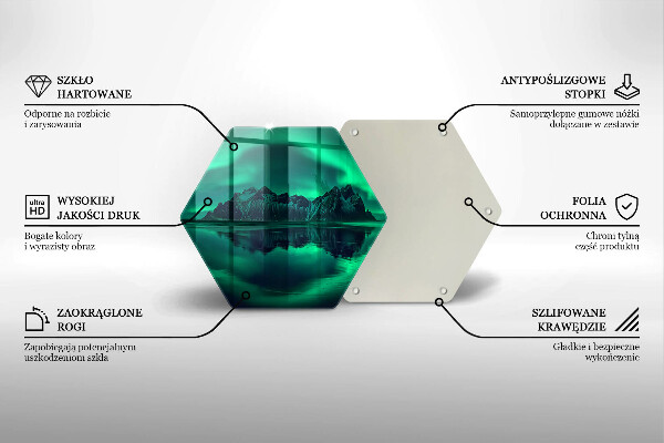 Glas Herdabdeckplatte Nordlichtlandschaft