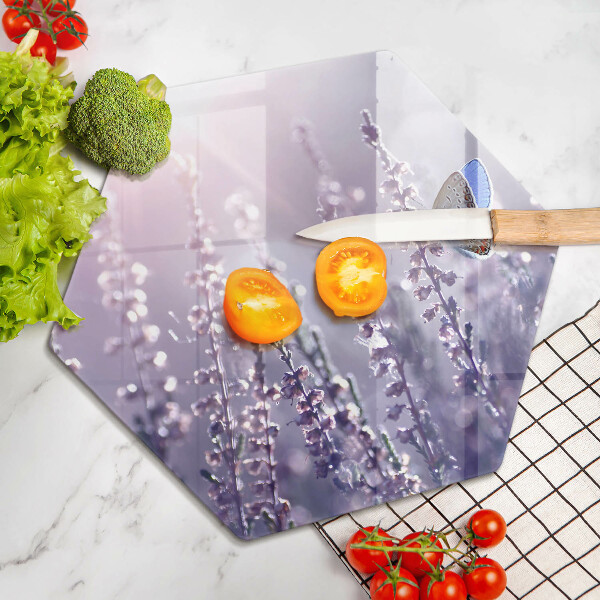 Glas Herdabdeckplatte Wildblumen und Schmetterling