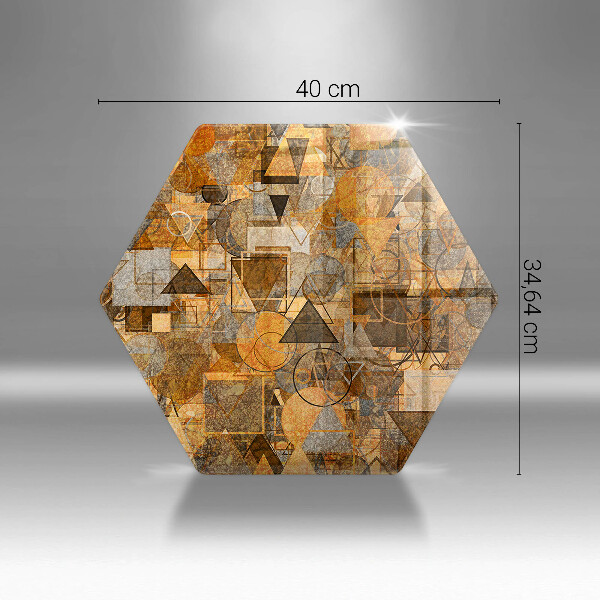 Glas Herdabdeckplatte Nahtloses Muster aus geometrischen Figuren