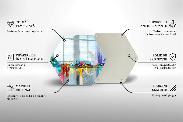Glas Herdabdeckplatte Gemalte Abstraktion
