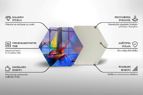 Glas Herdabdeckplatte Gemalte Abstraktion