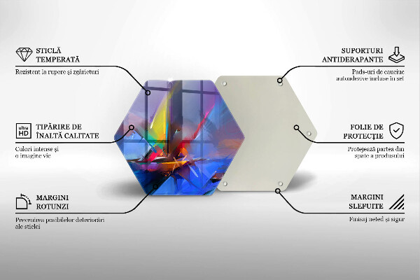 Glas Herdabdeckplatte Gemalte Abstraktion