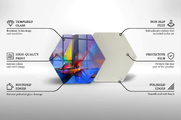 Glas Herdabdeckplatte Gemalte Abstraktion