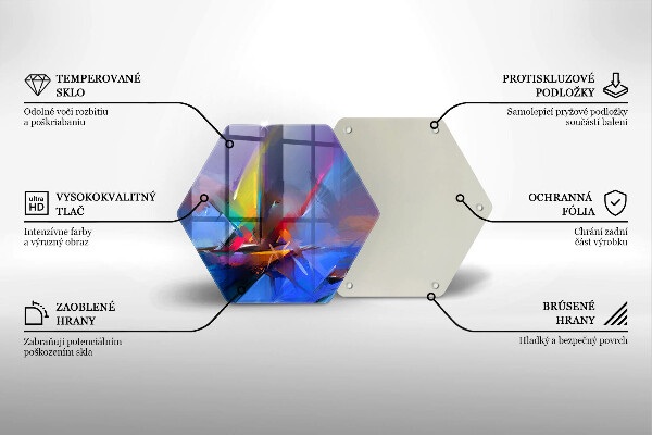 Glas Herdabdeckplatte Gemalte Abstraktion