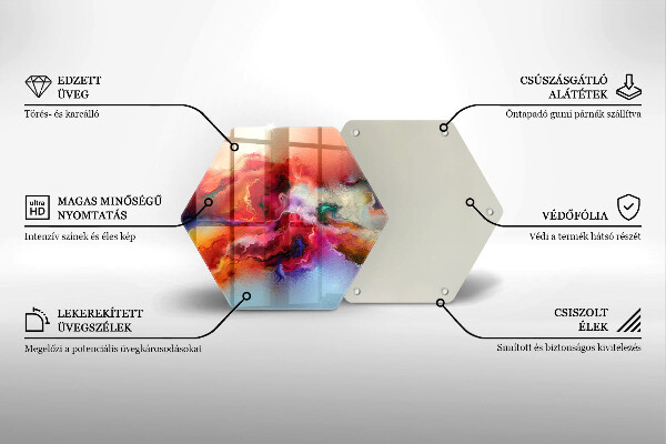 Glas Herdabdeckplatte Rauchige Abstraktion