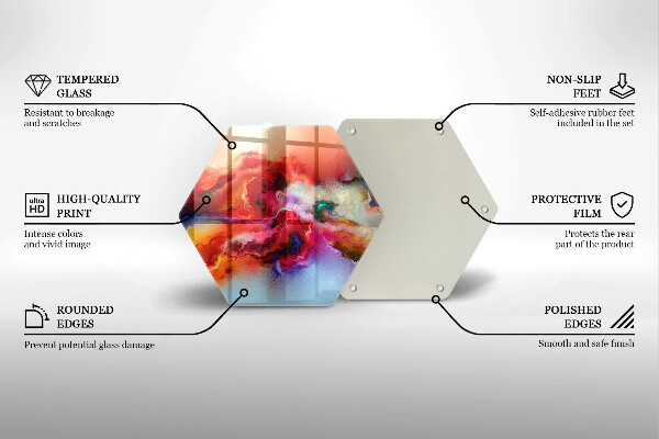Glas Herdabdeckplatte Rauchige Abstraktion