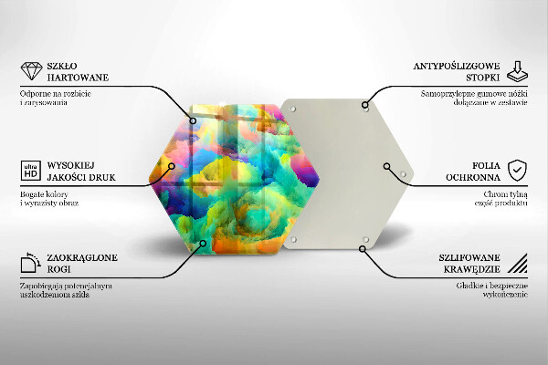 Glas Herdabdeckplatte Bunte Abstraktion