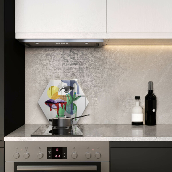 Glas Ceranfeldabdeckung Abstrakte Kunstcollage