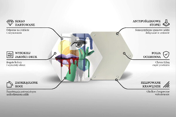Glas Ceranfeldabdeckung Abstrakte Kunstcollage