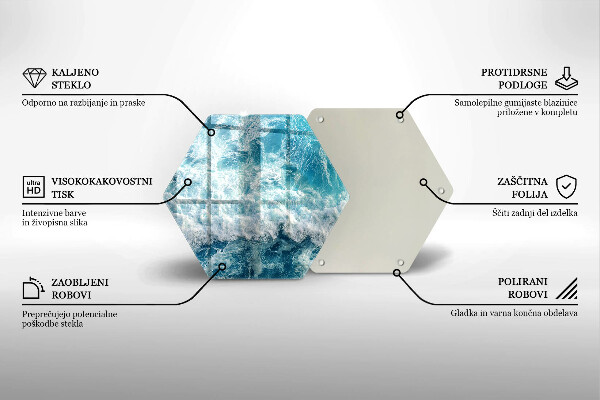 Glas Ceranfeldabdeckung Meerwasserwellen