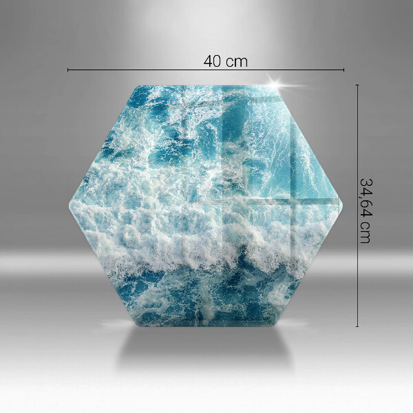 Glas Ceranfeldabdeckung Meerwasserwellen