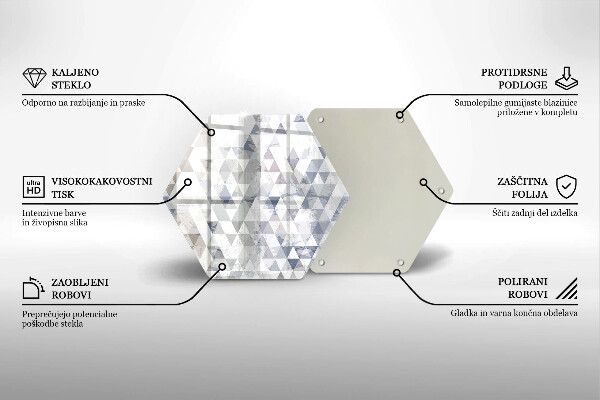 Glas Ceranfeldabdeckung Dreiecksmuster