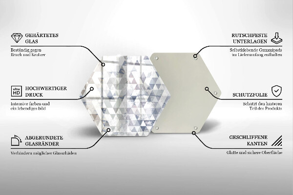 Glas Ceranfeldabdeckung Dreiecksmuster
