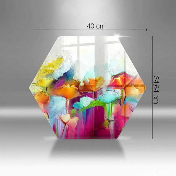 Glas Ceranfeldabdeckung Bemalte Blumen