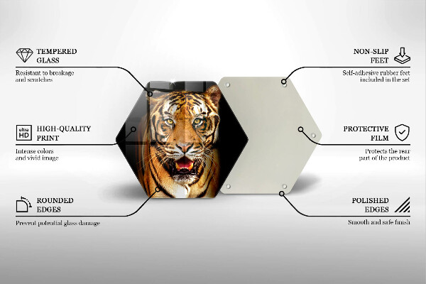 Glas Ceranfeldabdeckung Wildtiertiger