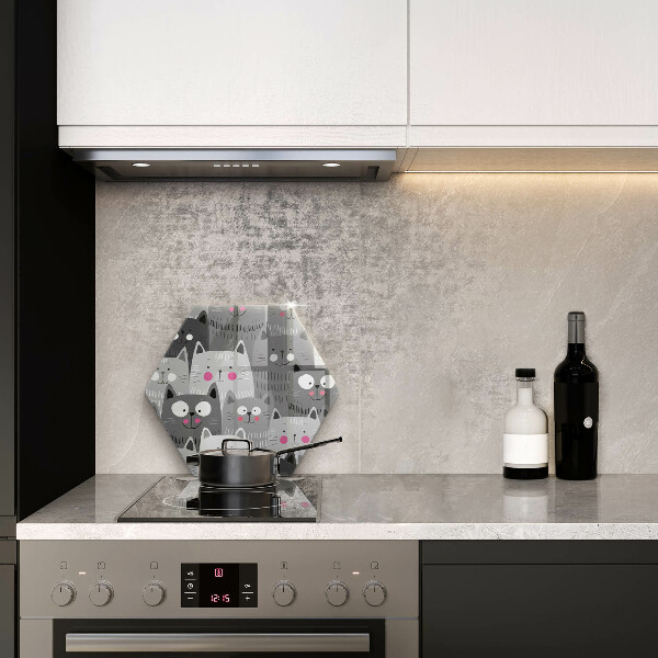 Glas Ceranfeldabdeckung Katzenillustration