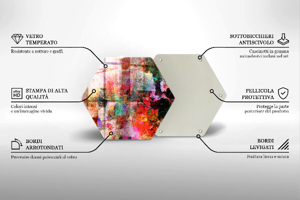 Glas Herdabdeckplatte Abstraktion malen