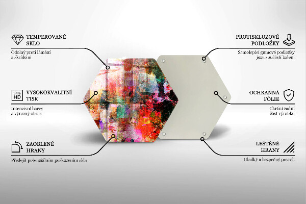 Glas Herdabdeckplatte Abstraktion malen