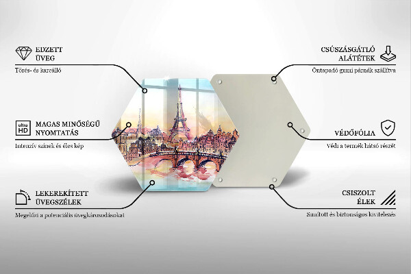 Glas Herdabdeckplatte Landschaft des Pariser Eiffelturms