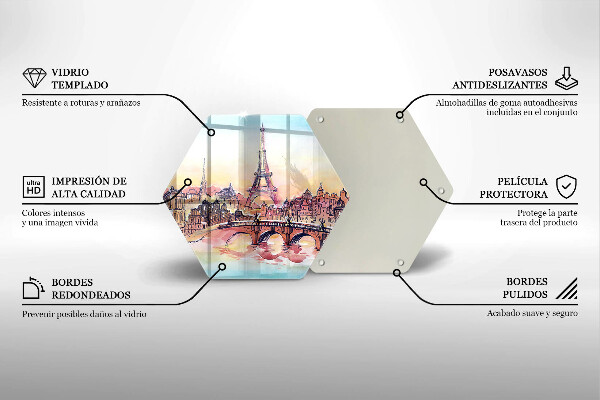 Glas Herdabdeckplatte Landschaft des Pariser Eiffelturms