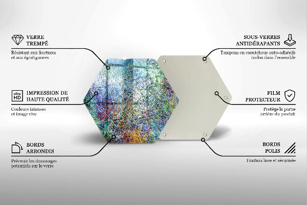 Glas Herdabdeckplatte Bunte Linienabstraktion