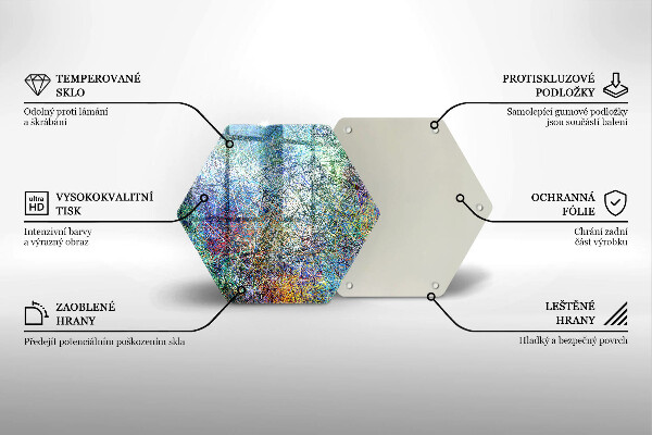 Glas Herdabdeckplatte Bunte Linienabstraktion