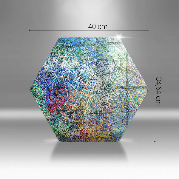 Glas Herdabdeckplatte Bunte Linienabstraktion