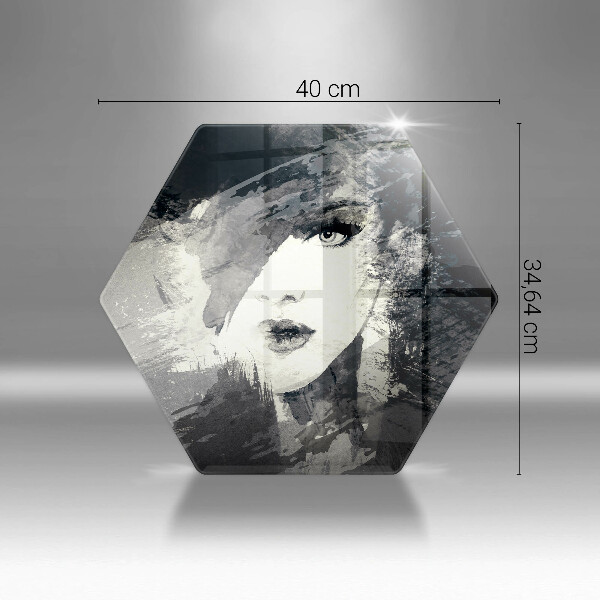 Glas Herdabdeckplatte Gemälde einer Frau