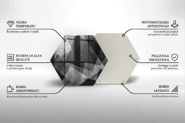 Glas Herdabdeckplatte Geometrische Abstraktion