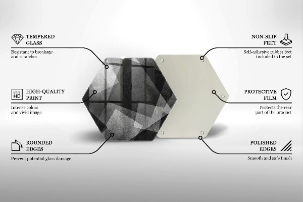 Glas Herdabdeckplatte Geometrische Abstraktion