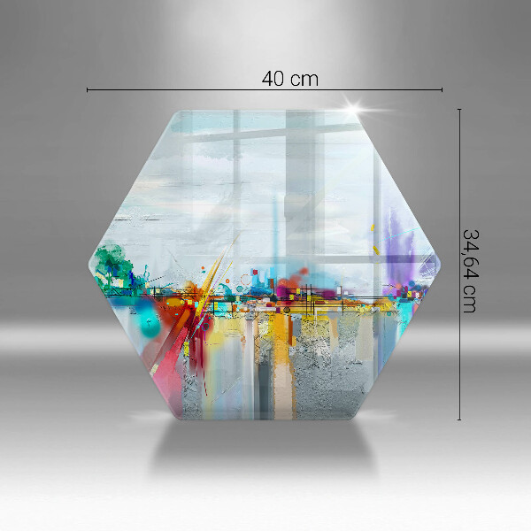 Glas Herdabdeckplatte Gemalte Abstraktion