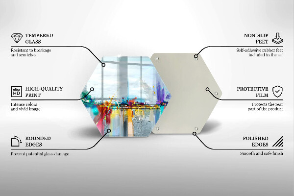 Glas Herdabdeckplatte Gemalte Abstraktion