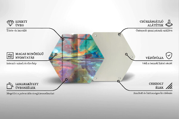 Glas Herdabdeckplatte Bunter Himmel