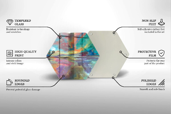 Glas Herdabdeckplatte Bunter Himmel