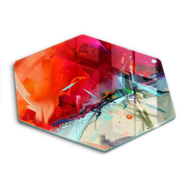 Glas Herdabdeckplatte Gemalte Abstraktion