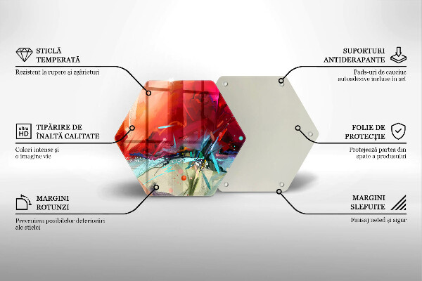Glas Herdabdeckplatte Gemalte Abstraktion