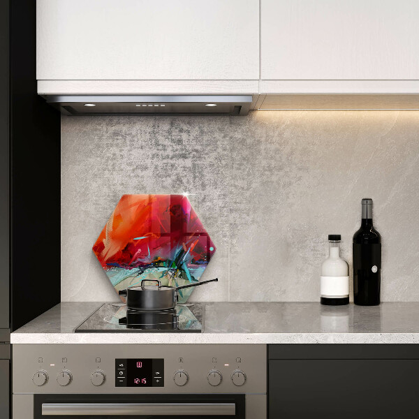 Glas Herdabdeckplatte Gemalte Abstraktion