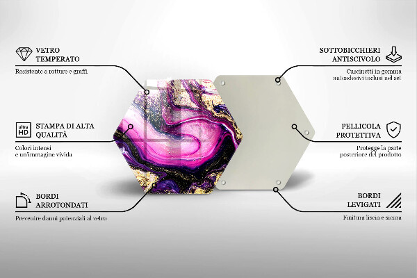 Glas Herdabdeckplatte Abstraktes Design Gold